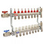 8 Loop Stainless Steel Radiant Heat Manifold w/ 1/2" Sharkbite Loops