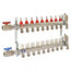 9 Loop Stainless Steel Radiant Heat Manifold w/ 1/2" Sharkbite Loops