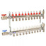 10 Loop Stainless Steel Radiant Heat Manifold w/ 1/2" Sharkbite Loops