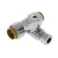 1/2" Sharkbite x 1/2" Sharkbite x 3/8" Compression Tee Stop (Lead Free)