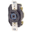 Industrial Grade Flush Mounting Locking Receptacle, 4P, 20A, NEMA L21-20R - Black (120/208V)