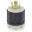 Industrial Grade Locking Plug, 4P, 20A, NEMA L21-20P - Black/White (120/208V)