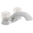 Classic Two Handle Centerset Lav Faucet w/ Clear Handles (Metal Pop-Up Drain), 2522LF-MPU
