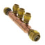 3/4" Sharkbite Open Copper Manifold w/ 1/2" Sharkbite Outlets (3 Outlets)
