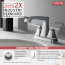 Ashlyn Two Handle Centerset Bathroom Faucet (Chrome), 2564-MPU-DST