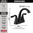Arvo 2 Handle Centerset Bathroom Faucet (Matte Black), 25840LF-BL