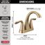 Arvo 2 Handle Centerset Bathroom Faucet (Champagne Bronze), 25840LF-CZ
