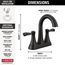 Esato 2 Handle Centerset Bathroom Faucet (Matte Black), 25897LF-BL