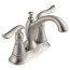 Linden Two Handle Centerset Bathroom Faucet (Stainless, Metal Pop-Up Drain, DST), 2594-SSMPU-DST