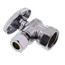 1/2" FIP x 3/8" OD Comp 1/4 Turn Angle Stop Oval Handle Supply Stop, Lead Free (Chrome)