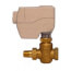 3/4" NPT x Union Male Powermite MT Series 2-Way N.O. SS Valve Actuator Assembly, 24Vac, 6.3 Cv