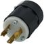 Industrial Grade Locking Plug, 30A, 2P, NEMA L5-30P - Black/White (125V)