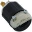 Industrial Grade Locking Plug, 30A, 2P, NEMA L5-30P - Black/White (125V)