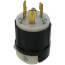 Industrial Grade Locking Plug, 30A, 2P, NEMA L6-30P - Black/White (250V)