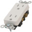 Heavy-Duty Decorator Spec Grade Receptacles w/ Back & Side Wire - 15A White (125V)