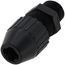1/2" MNPT Black Nylon Liquid Tight Cord Straight Connector, .250" to .400" Cord Dia. Range