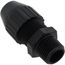 1/2" MNPT Black Nylon Liquid Tight Cord Straight Connector, .250" to .400" Cord Dia. Range