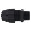 3/4" MNPT Black Nylon Liquid Tight Cord Straight Connector, .560" to .690" Cord Dia. Range
