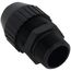 1" MNPT Black Nylon Liquid Tight Cord Straight Connector, .660" to .780" Cord Dia. Range