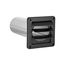 4" Black Plastic Louvered Wall Exhaust Vent, 11" Pipe