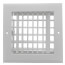 6" x 6" (Wall Opening Size) White Sidewall/Ceiling Register (A618MS Series)