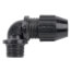 3/4" MNPT Black Nylon Liquid Tight Cord 90-Degree Elbow, .560" to .690" Cord Dia. Range