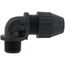 1/2" MNPT Black Nylon Liquid Tight Cord 90-Degree Elbow, .400" to .560" Cord Dia. Range