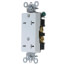 Heavy-Duty Decorator Spec Grade Receptacles w/ Back & Side Wire - 20A White (250V)