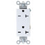 Heavy-Duty Decorator Spec Grade Receptacles w/ Back & Side Wire - 20A White (250V)