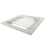 9" x 9" (Wall Opening Size) White Steel Louvered Ceiling Diffuser, Flat Margin (SRE1 Series)