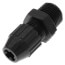 1/2" MNPT Black Nylon Liquid Tight Cord Straight Connector, .125" to .275" Cord Dia. Range
