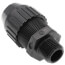 1/2" MNPT Black Nylon Liquid Tight Cord Straight Connector, .560" to .690" Cord Dia. Range