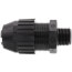 1/2" MNPT Black Nylon Liquid Tight Cord Straight Connector, .560" to .690" Cord Dia. Range