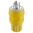 Wetguard Industrial Grade Watertight Locking Plug, 3P, 20A, NEMA 16-20P - Yellow (480V)