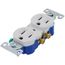 Residential Grade Duplex Receptacle, 15A, 2P, 3W, Side & Push, NEMA 5-15R - White (125V)