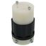 Industrial Grade Locking Connector, 30A, 3P, NEMA L14-30R - Black/White (125/250V)