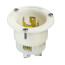 Industrial Grade Locking Flanged Inlet, 30A, 3P, NEMA L14-30P - White (125/250V)