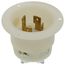 Industrial Grade Locking Flanged Inlet, 30A, 3P, NEMA L14-30P - White (125/250V)