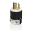 20A, 125V NEMA 5-20P, 2P, 3W, Plug, Straight Blade, Grounding, Power Indication (Black/White)