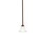 Dover 5.5" 1 Light Mini Pendant w/ Alabaster Swirl Glass (Tannery Bronze)