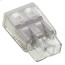 Compact Pushwire Splicing Connector, 20-12 Sol/18-12 Str - 2 Ports, White (Box of 120)