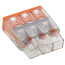 Compact Pushwire Splicing Connector, 20-12 Sol/18-12 Str - 3 Ports, Orange (Box of 500)