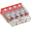 Compact Pushwire Splicing Connector, 20-12 Sol/18-12 Str - 4 Ports, Red (Box of 500)