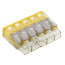 Compact Pushwire Splicing Connector, 20-12 Sol/18-12 Str - 5 Ports, Yellow (Box of 60)