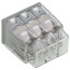 Compact Pushwire Splicing Connector, 20-12 Sol/18-12 Str - 6 Ports, Gray (Box of 500)