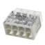 Compact Pushwire Splicing Connector, 20-12 Sol/18-12 Str - 8 Ports, Light Gray (Box of 40)