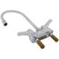 Commercial Teck Two Handle 4" Cast Deck Mount Service Sink Faucet, 27C4943
