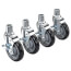 6" Overall Universal Wire Shelving Caster w/ Side Brake, 5" Wheel (4 Wheels)