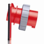 30A, 277/480V 3-Phase WYE, 4P, 5W, Inlet North American Pin & Sleeve Inlet, IP67, Watertight, RED