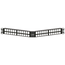 Angled Quickport, High-density Patch Panel, 48"port, 1RU (Black)